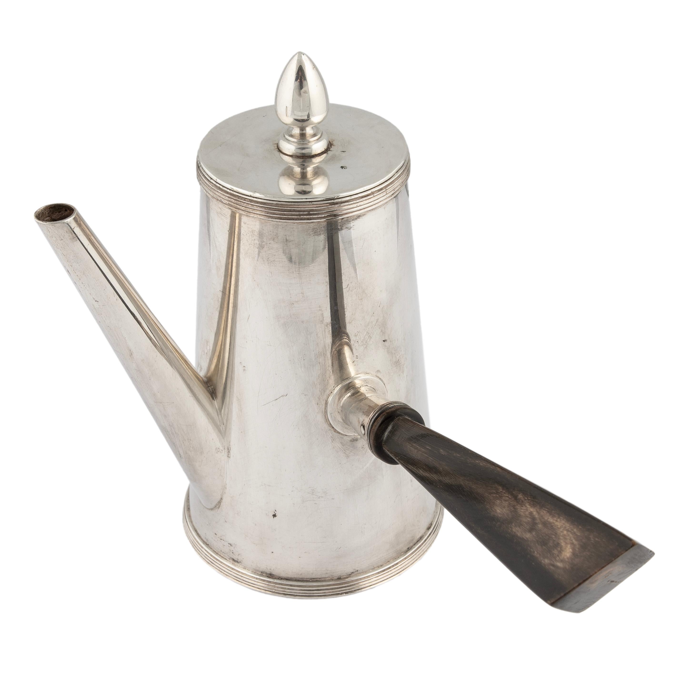 Empire Dutch Silver Single Serving Coffee Pot, Amsterdam, 1905  For Sale
