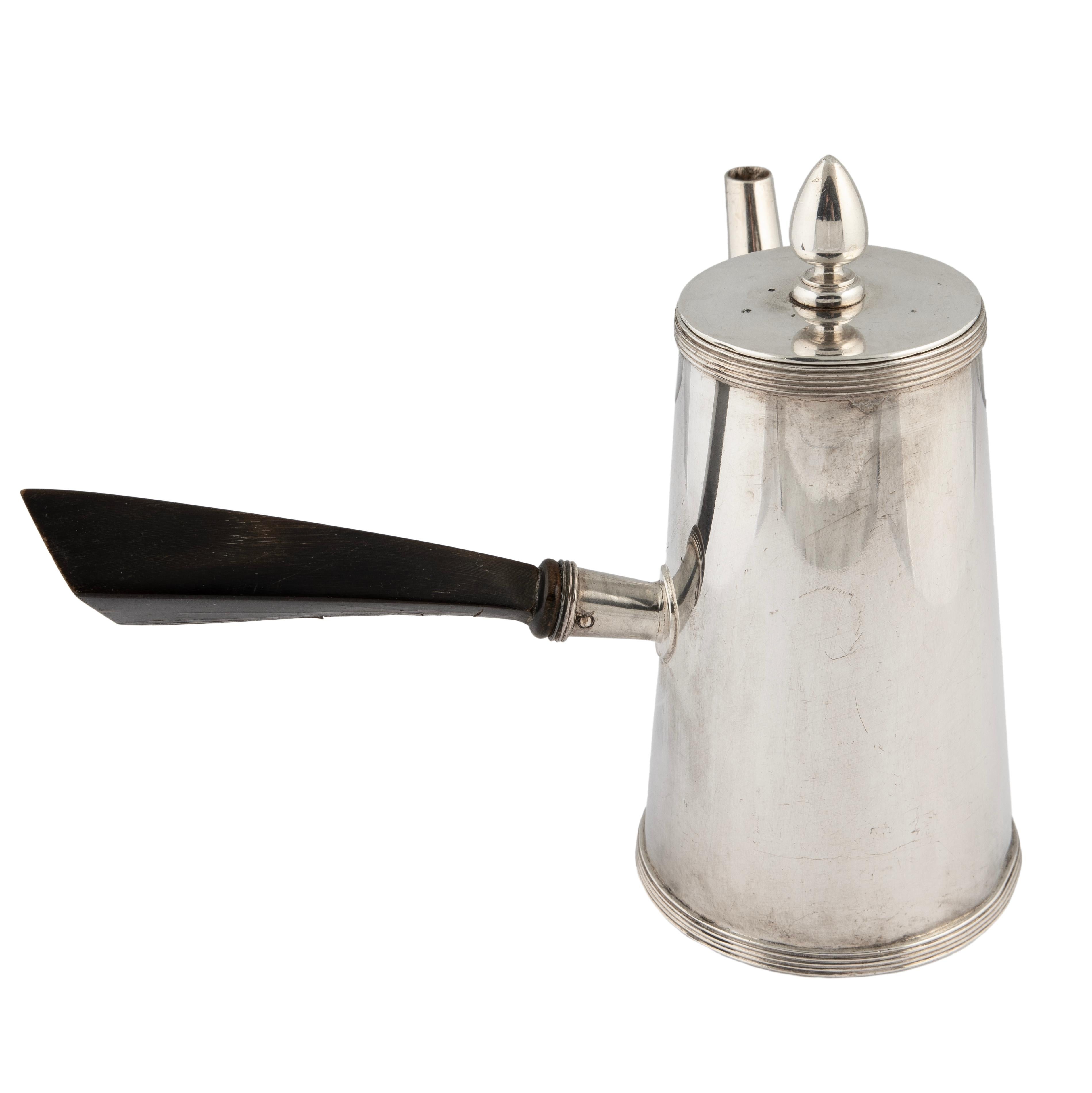 Dutch Silver Single Serving Coffee Pot, Amsterdam, 1905  In Good Condition For Sale In St. Catharines, ON