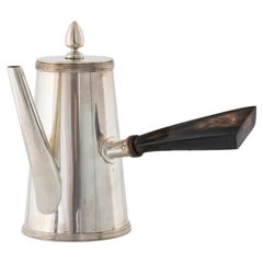Cafetière de service simple en argent hollandais, Amsterdam, 1905
