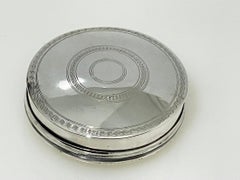 Dutch silver small round pill box, 1818