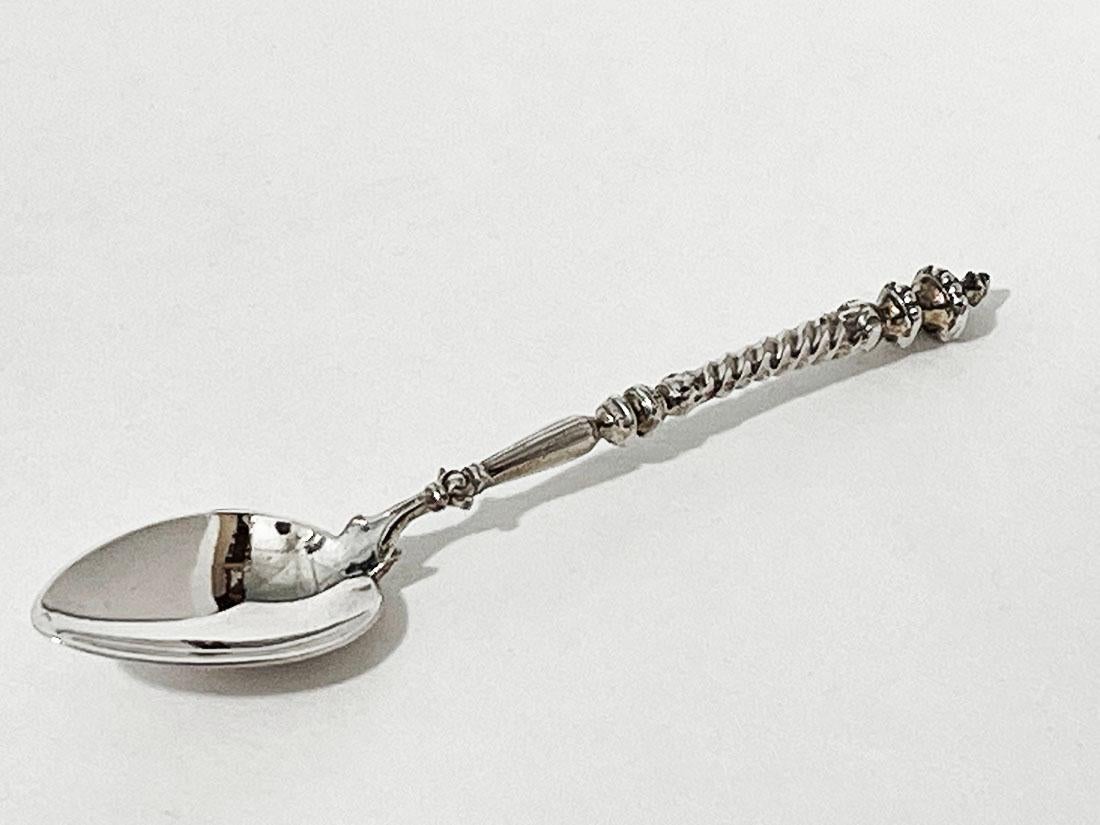Dutch silver small silver spoons by van Kempen & Zonen, 19th century For Sale 2