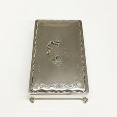 Scatola per cucchiai d'argento olandese in stile Biedermeier con cucchiaini da tè, 1958