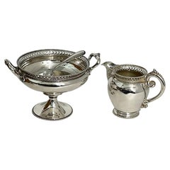 Dutch Silver Sugar and Cream Set, Van Kempen & Zn, Voorschoten, 1889