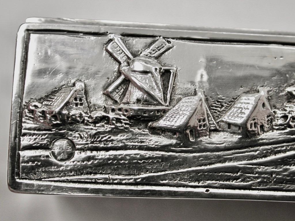 Dutch Silver Toothpick Box Imported by Berthold Hermann Muller, London, 1915 2