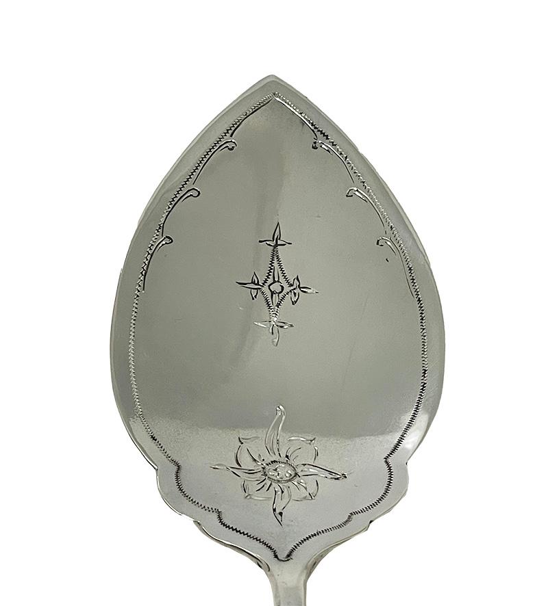 Cuillère de service en argent hollandais avec agate de C.F. Wewer, 1981 en vente 1