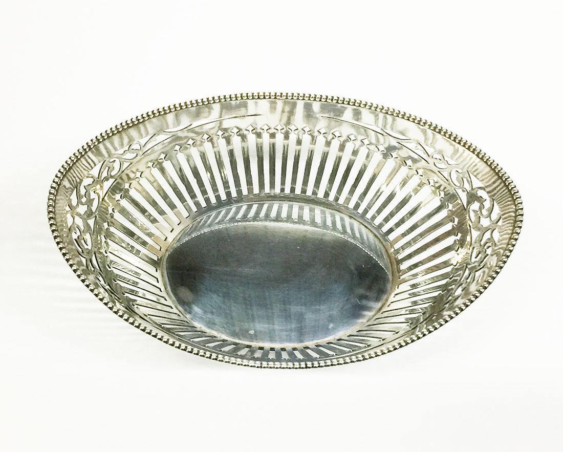 small silver basket
