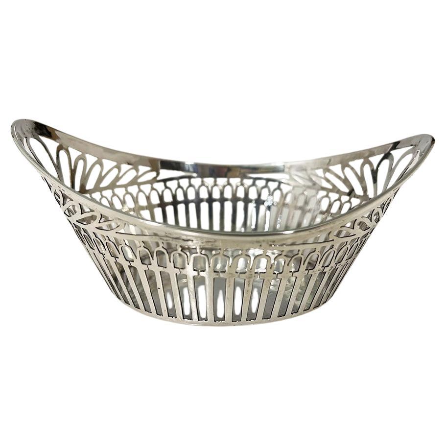 Dutch Small Silver Bonbon Basket by C. Hooikaas, 1923