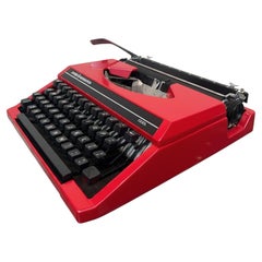 Dutch Sperry Remington Idool Typewriter Red with Case Working Vintage 1980s