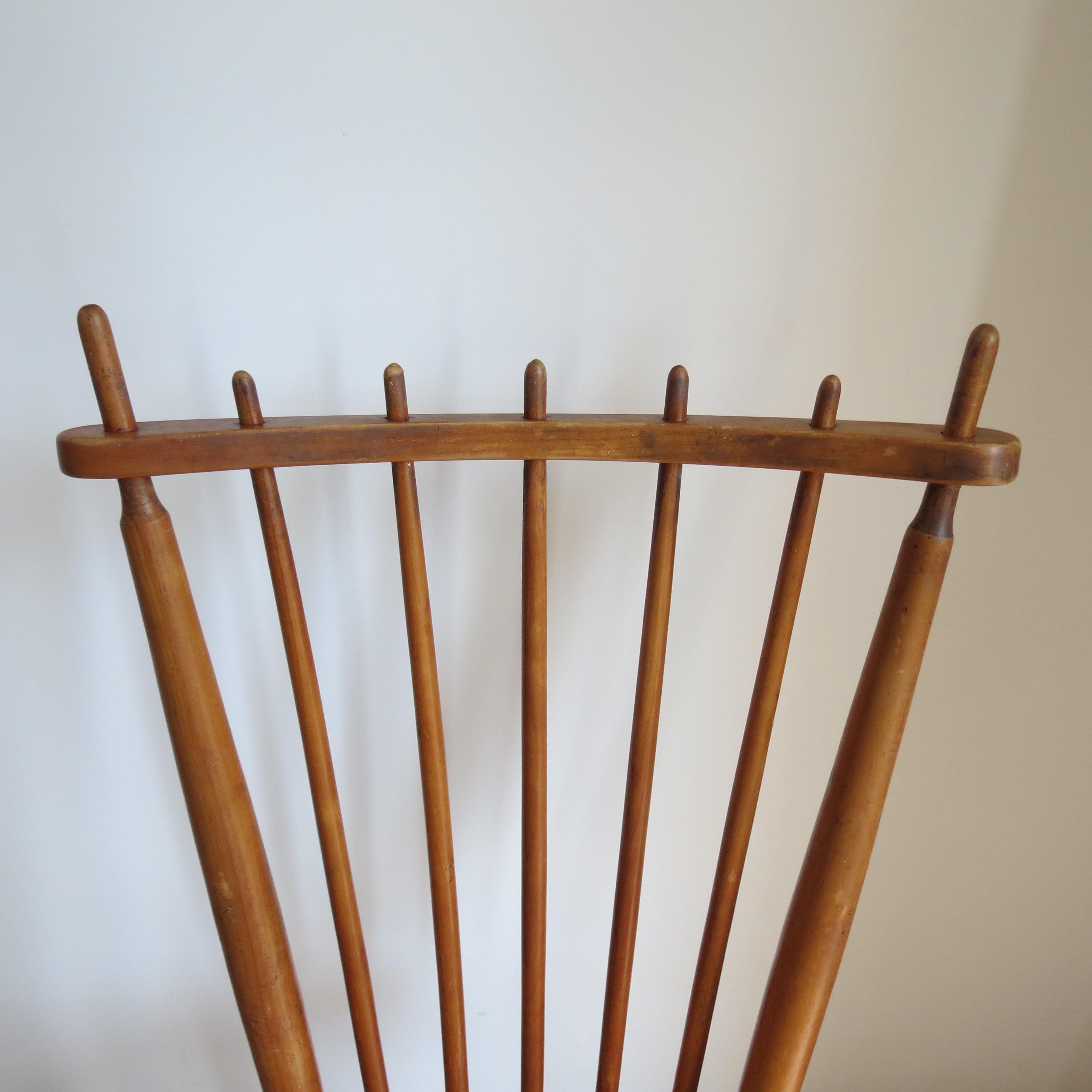Dutch Spindle back Folk Dining Chair by De Ster Gelderland 1960s For Sale 10
