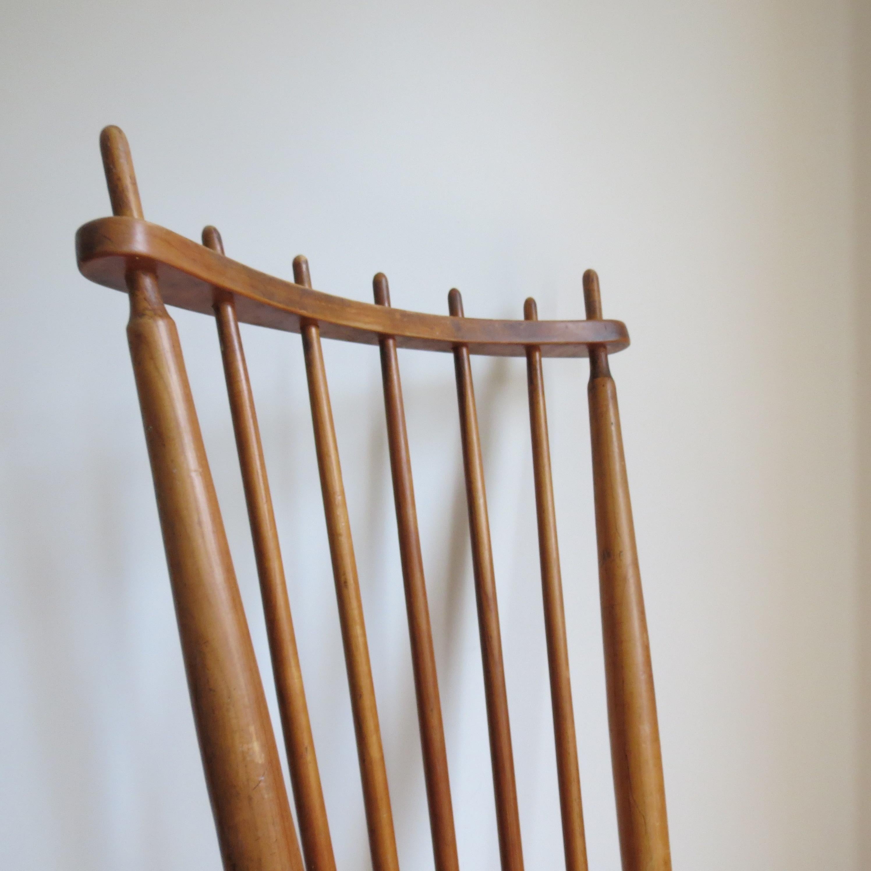 Dutch Spindle back Folk Dining Chair by De Ster Gelderland 1960s For Sale 2