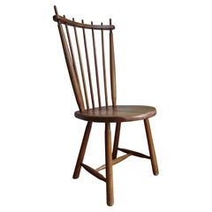 Dutch Spindle back Folk Dining Chair by De Ster Gelderland 1960s