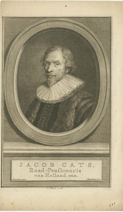 Dutch Statesmen and Admiral – Pauw, Hein, and Cats, c.1750 Copper Engravings