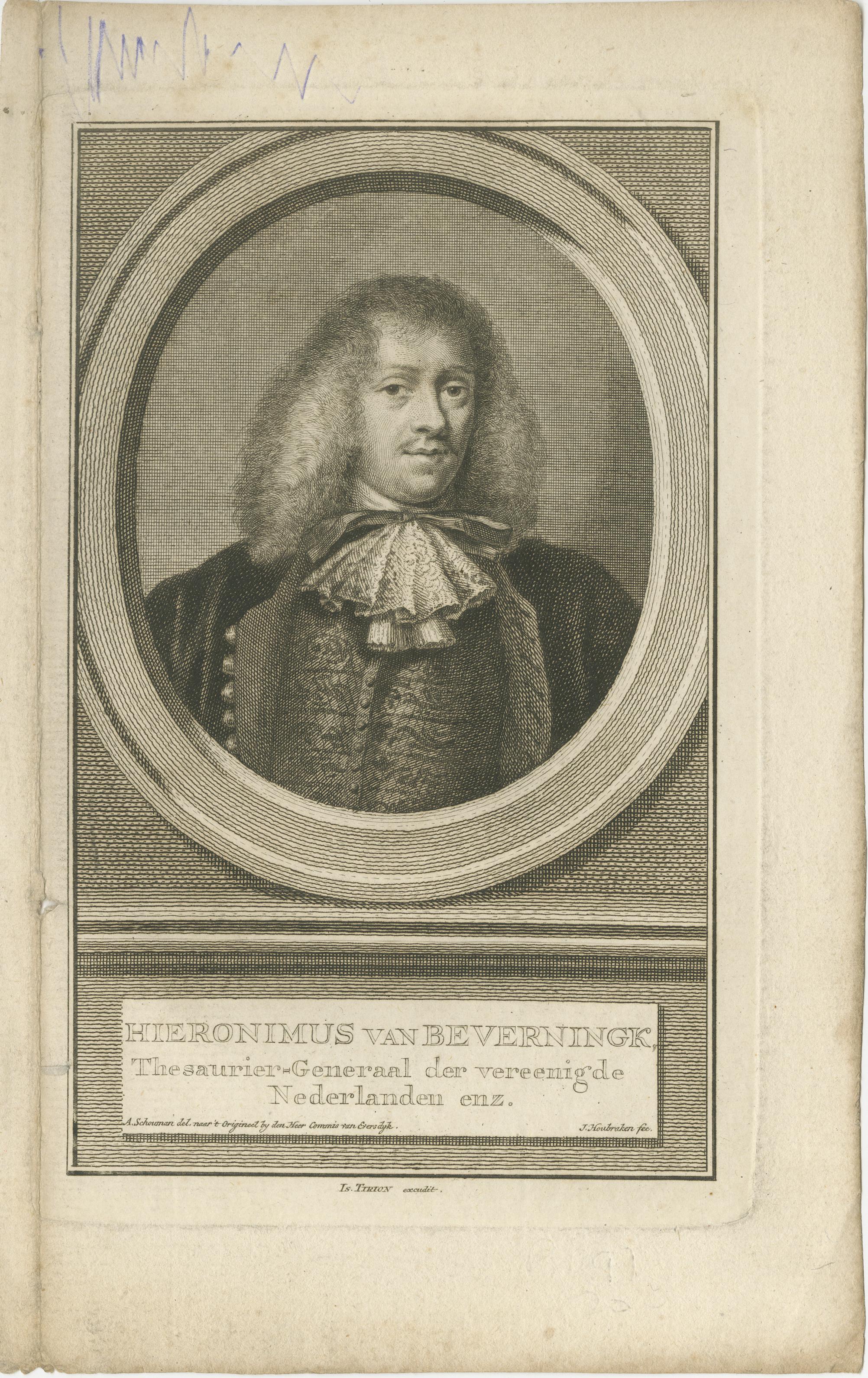 Dutch Statesmen and Military Leaders – Beverningk, Hop, and Van Coehoorn, c.1750 In Good Condition For Sale In Langweer, NL