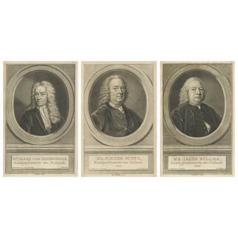 Dutch Statesmen – Raadpensionarissen Hoornbeek, Steyn and Gilles, 18th Century