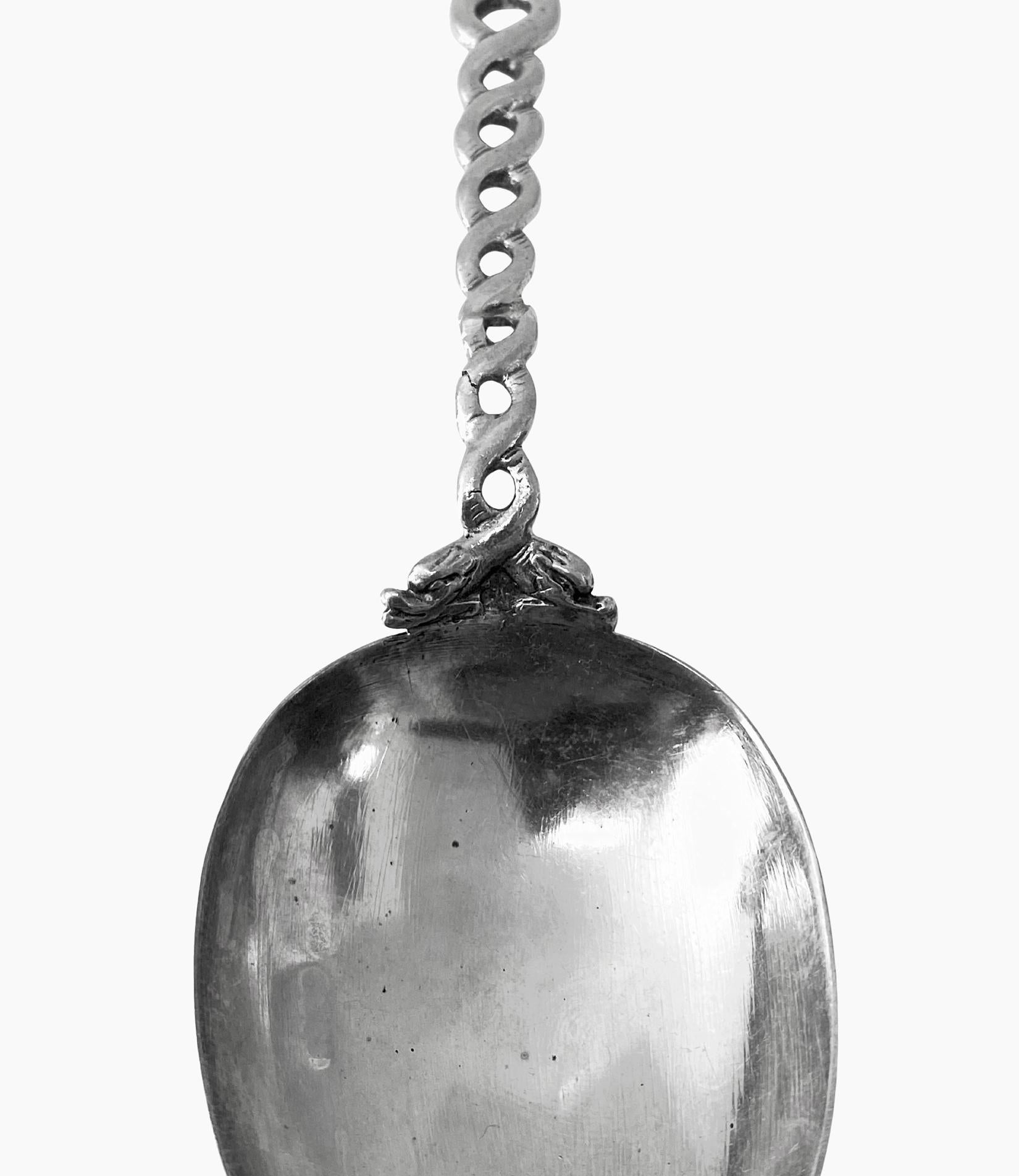 Cucchiaio olandese in argento Sterling Marchi di importazione di Londra 1897 John George Smith In condizioni buone in vendita a Toronto, Ontario