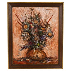 Dutch Still Life Flowers Oil Painting Signed 