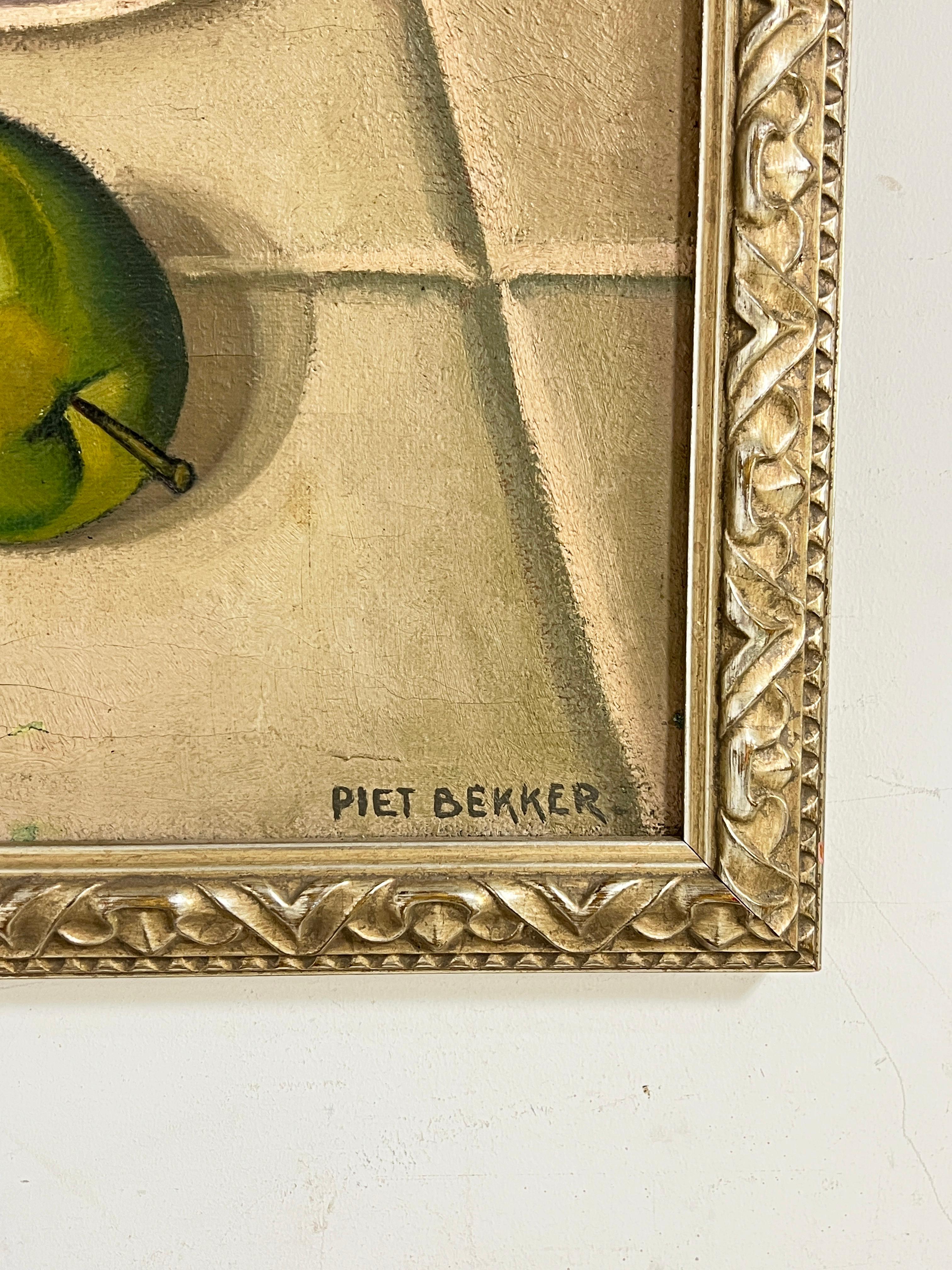 Toile Nature morte hollandaise peinte par Piet Bekker, vers les années 1940 en vente