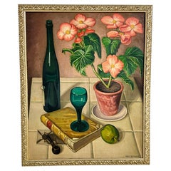 Dutch Still Life Painting by Piet Bekker, Circa 1940s