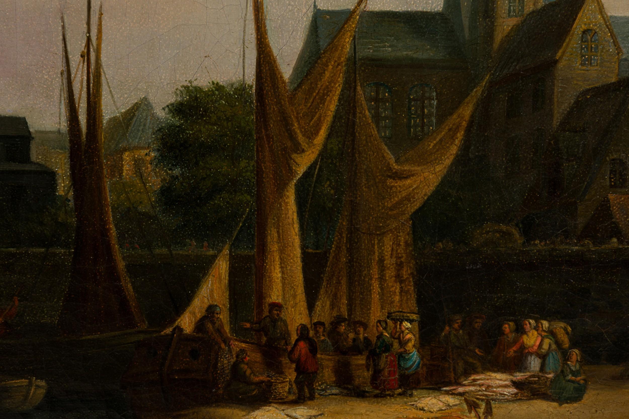 Néerlandais Peinture à l'huile de style hollandais (19e siècle) en vente