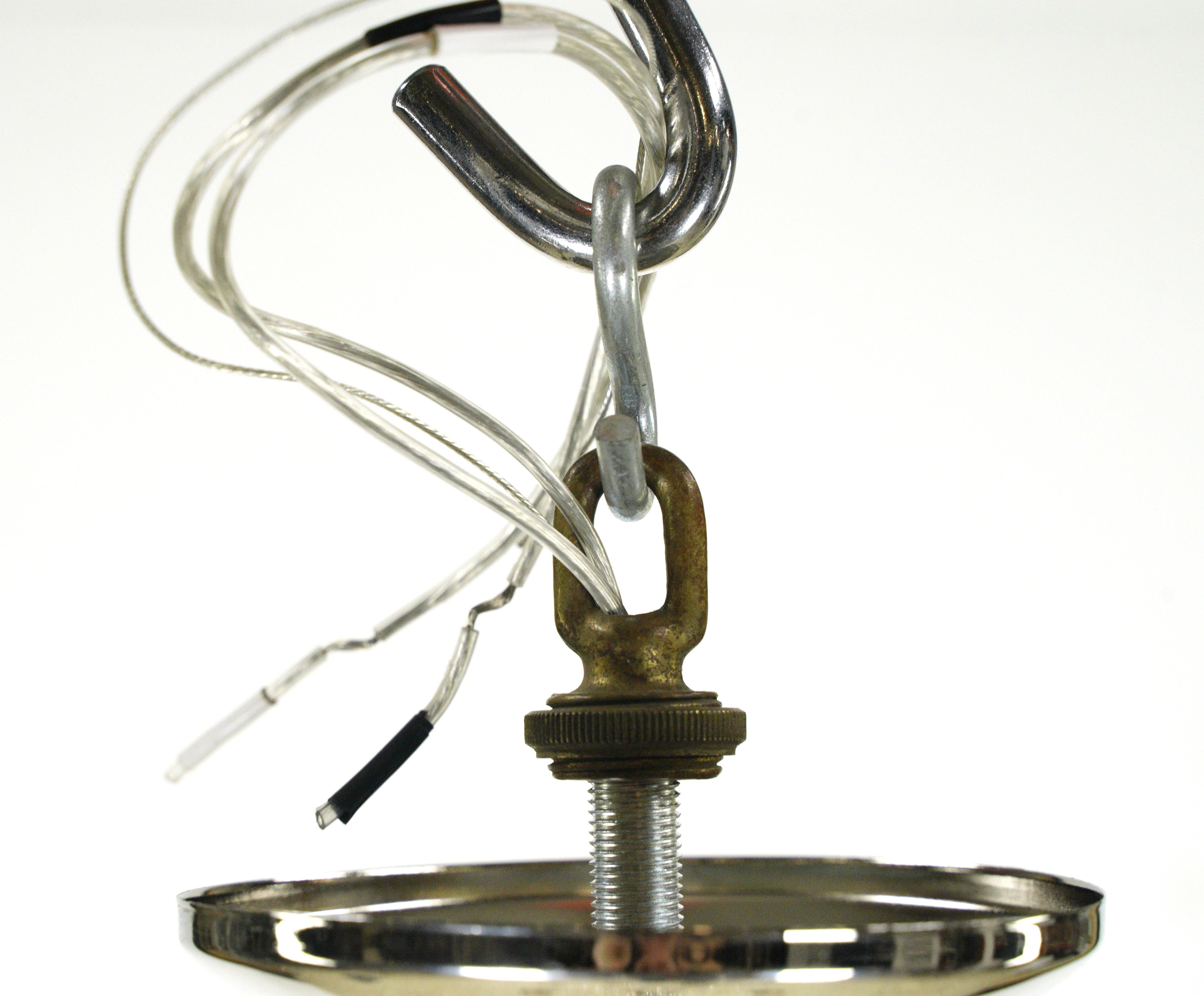 Lampadario in stile olandese a 8 bracci in ottone nichelato bicolore in vendita 7