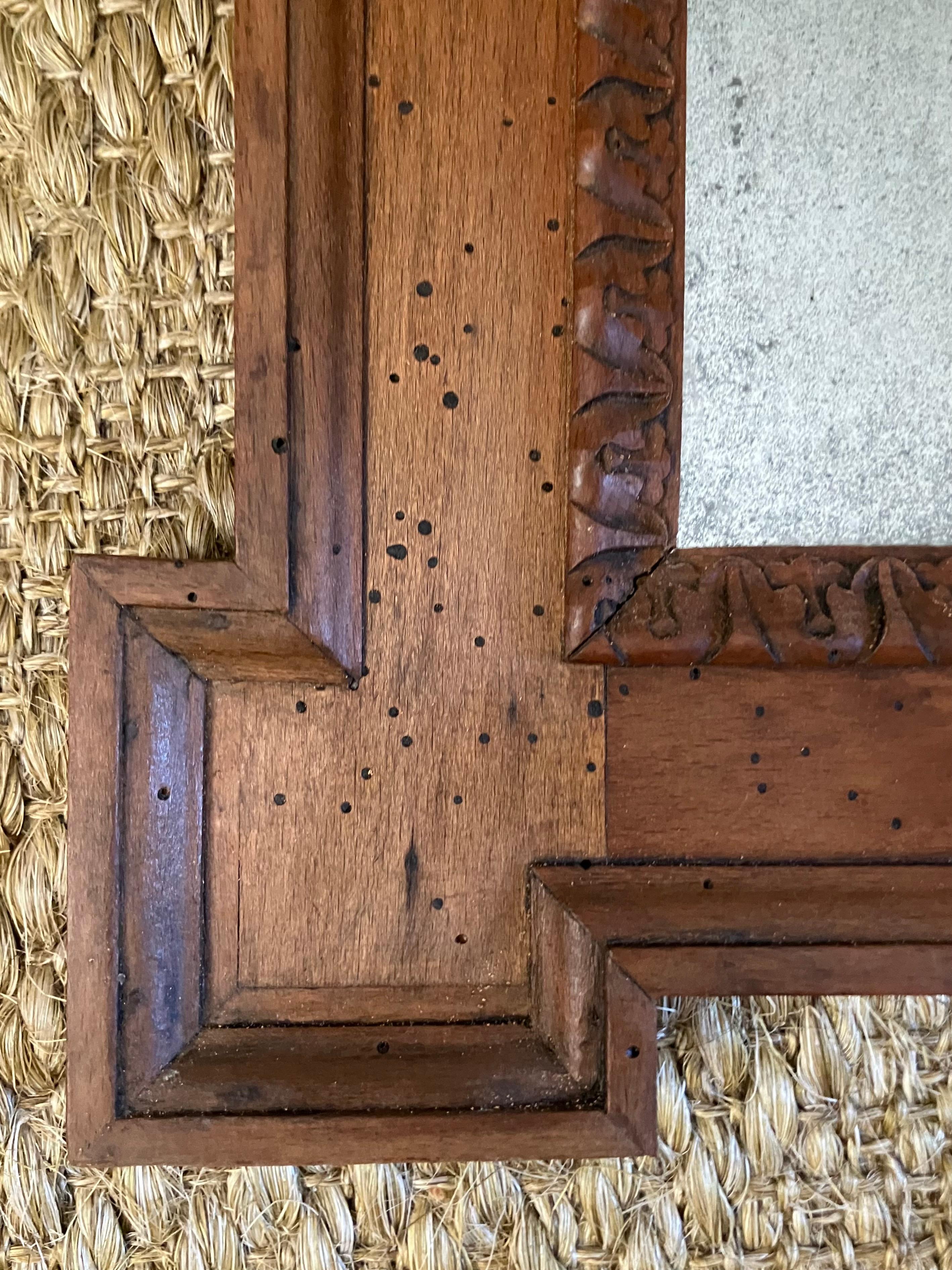 Hand-Carved Dutch Style Mirror For Sale
