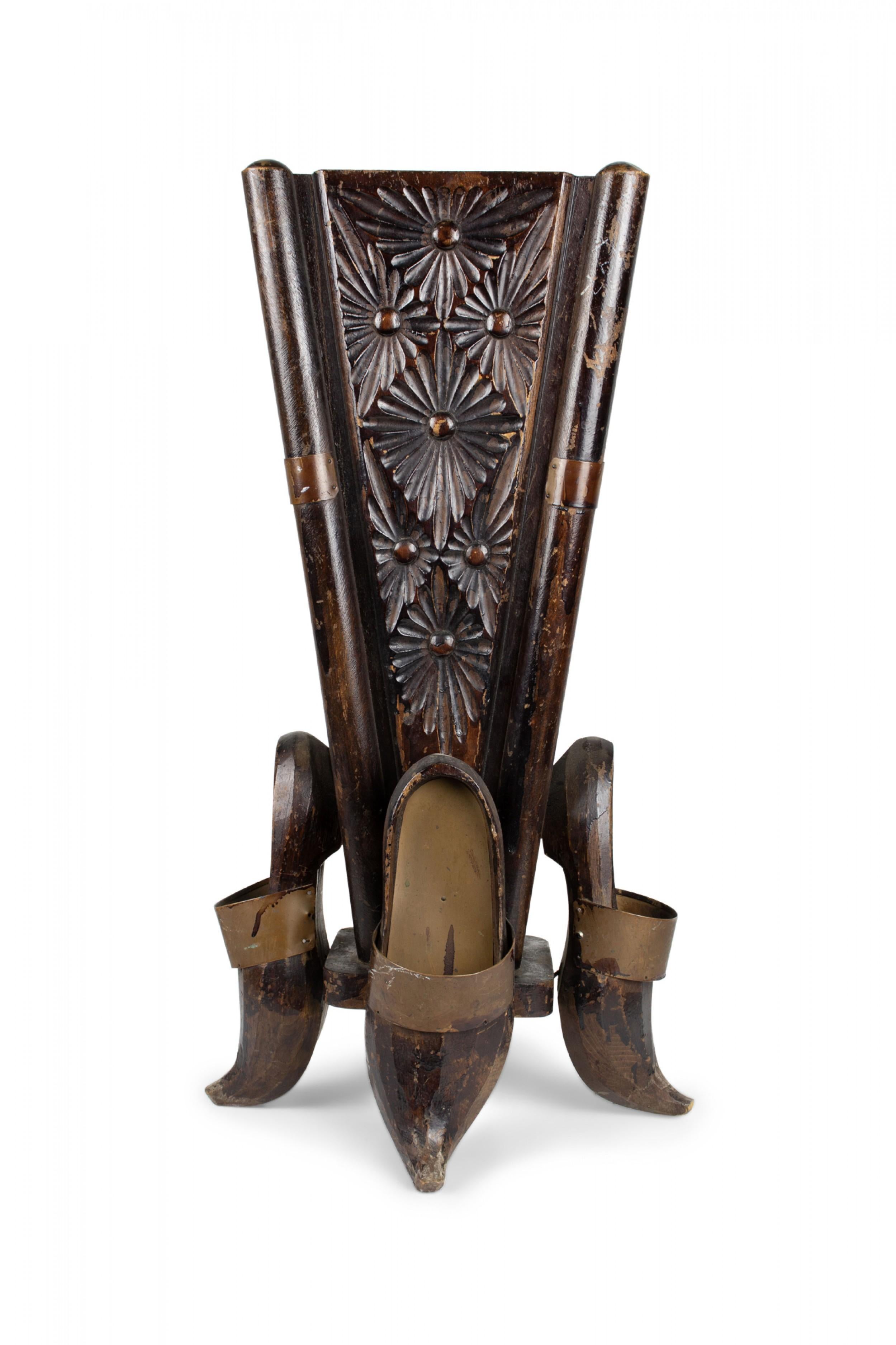 Biedermeier Dutch Style Wooden Umbrella Stand For Sale