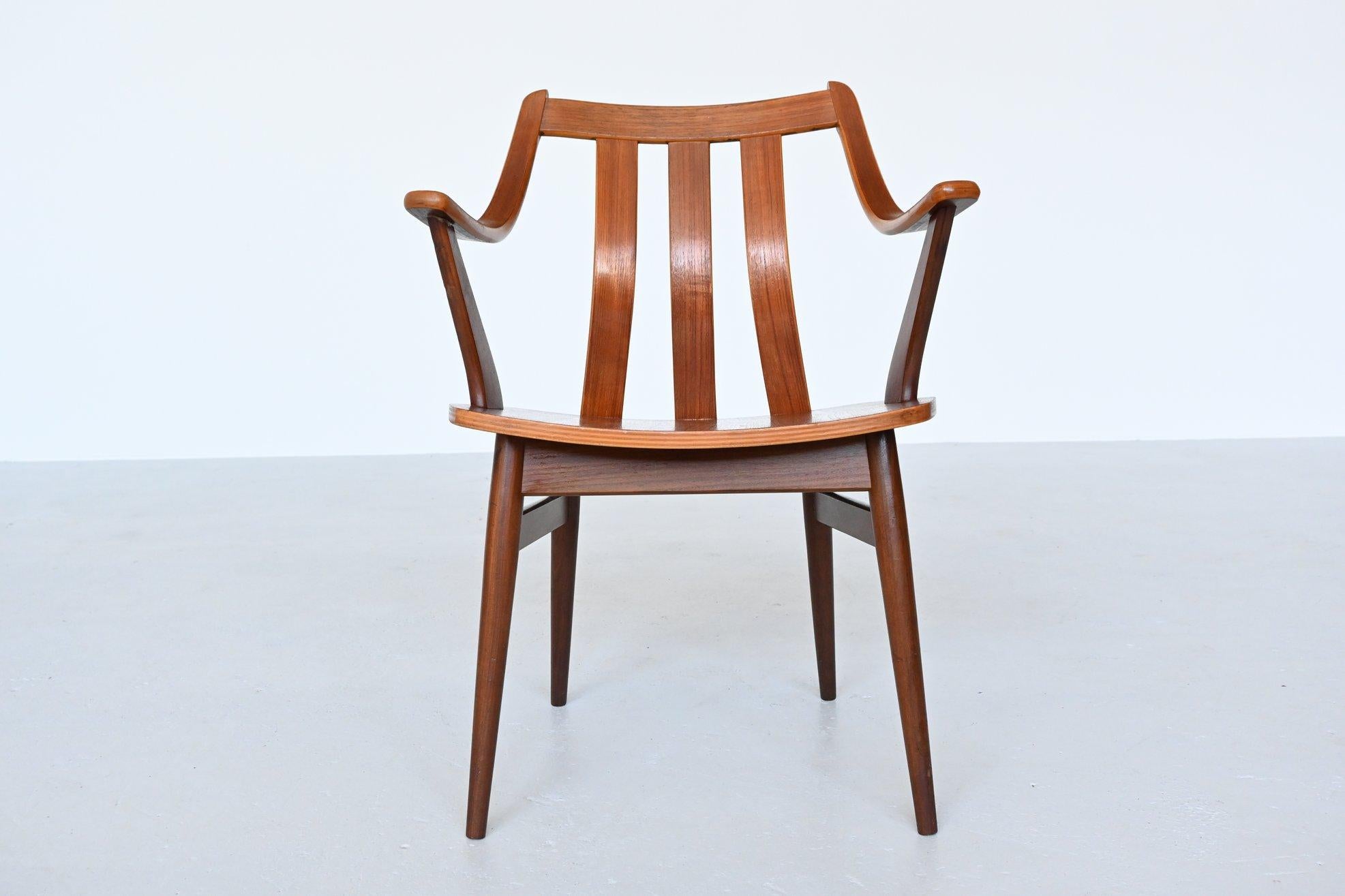 Dutch Teak Plywood Chairs Hans Brattrud Style, 1960 6