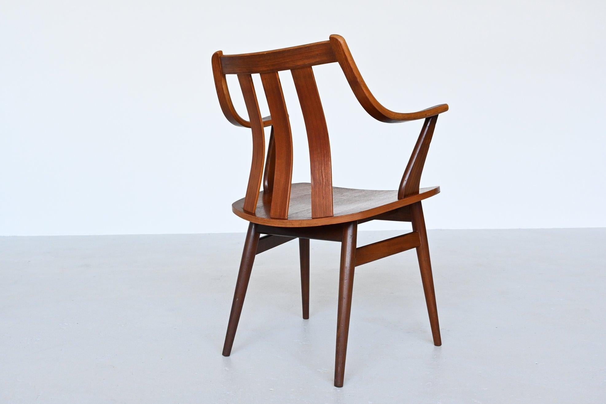 Dutch Teak Plywood Chairs Hans Brattrud Style, 1960 7