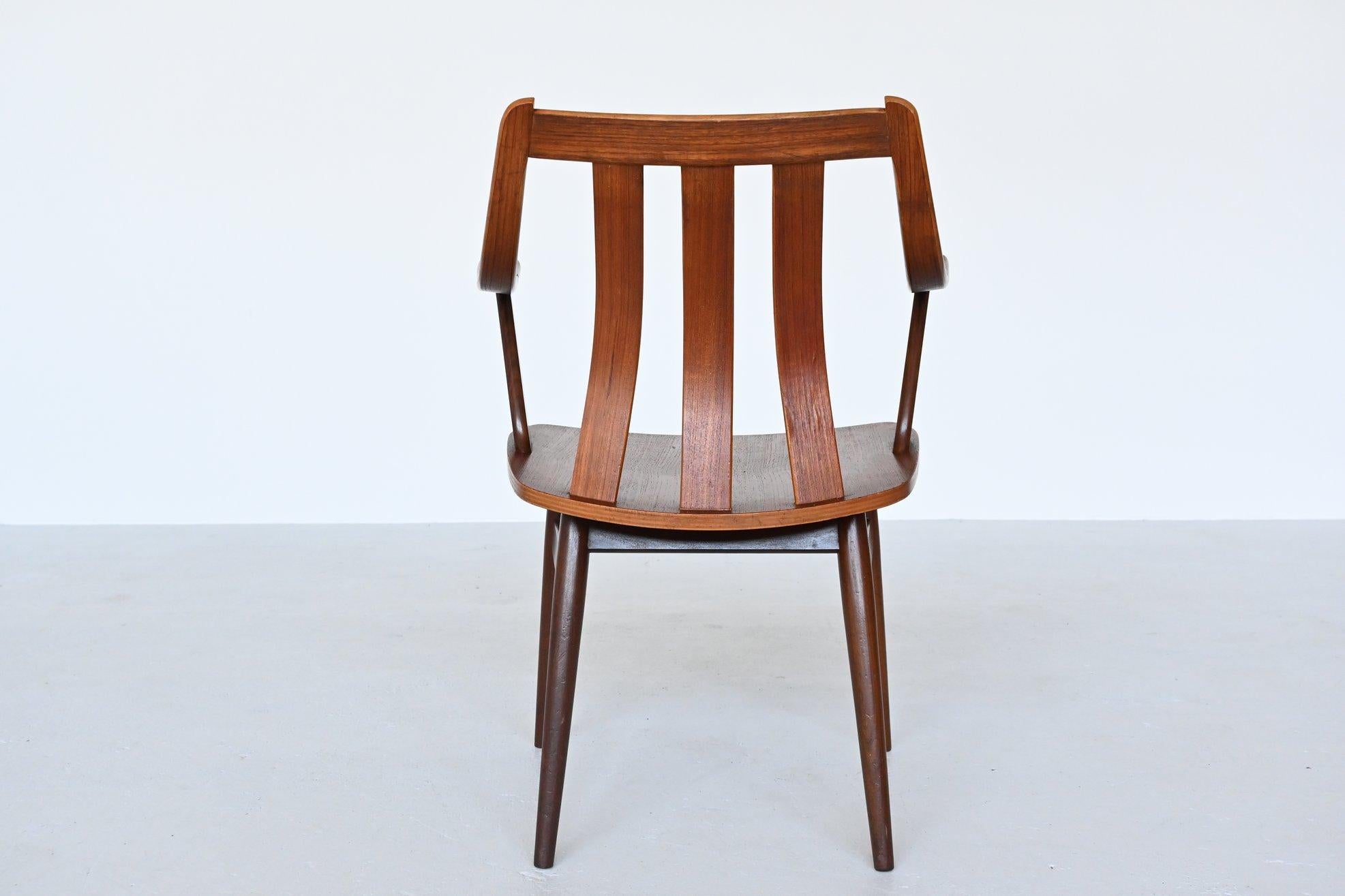 Dutch Teak Plywood Chairs Hans Brattrud Style, 1960 8