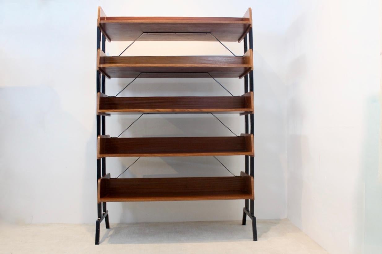 Dutch Teak Wood Shelving Free Standing Library 2