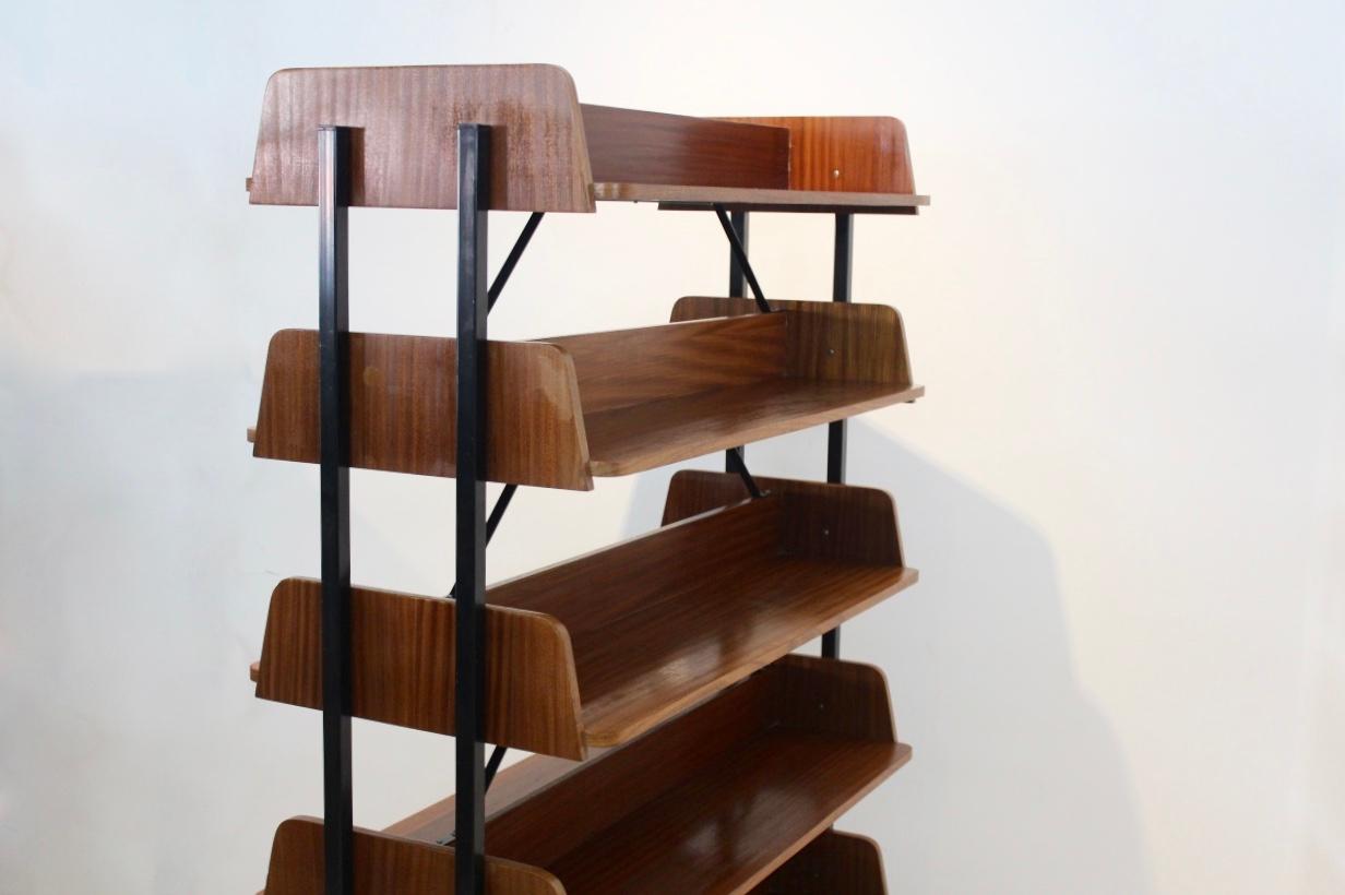 Dutch Teak Wood Shelving Free Standing Library 3