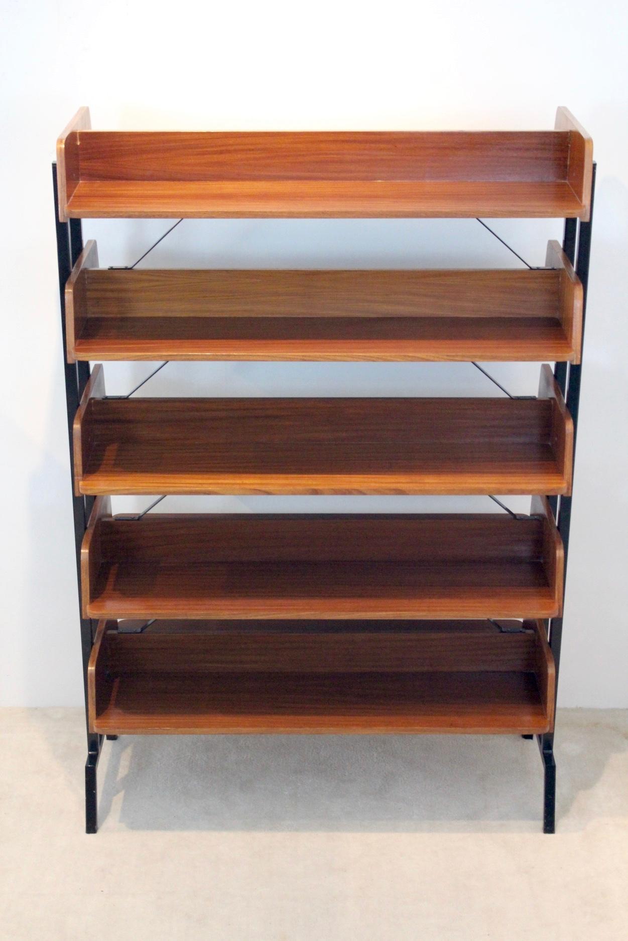 Dutch Teak Wood Shelving Free Standing Library 5