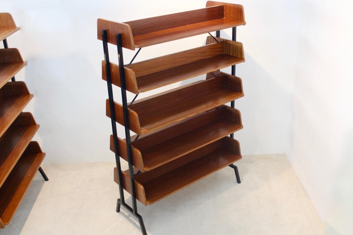Dutch Teak Wood Shelving Free Standing Library 1
