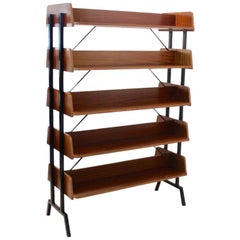 Dutch Teak Wood Shelving Free Standing Library