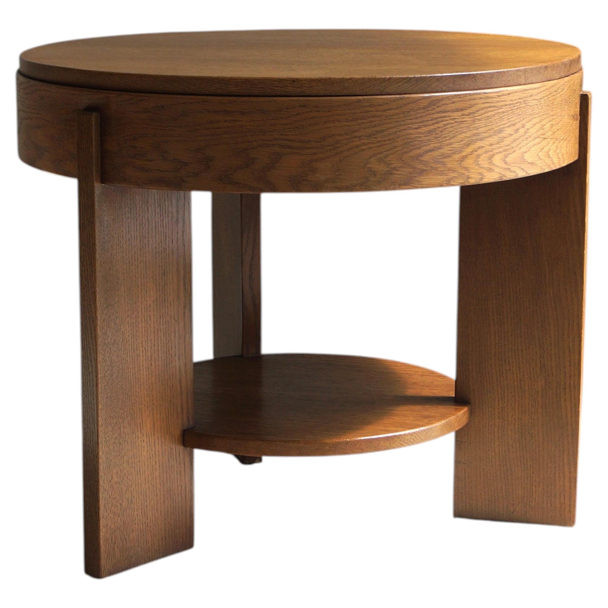 Dutch The Hague School Modernist side table in oak, 1920s