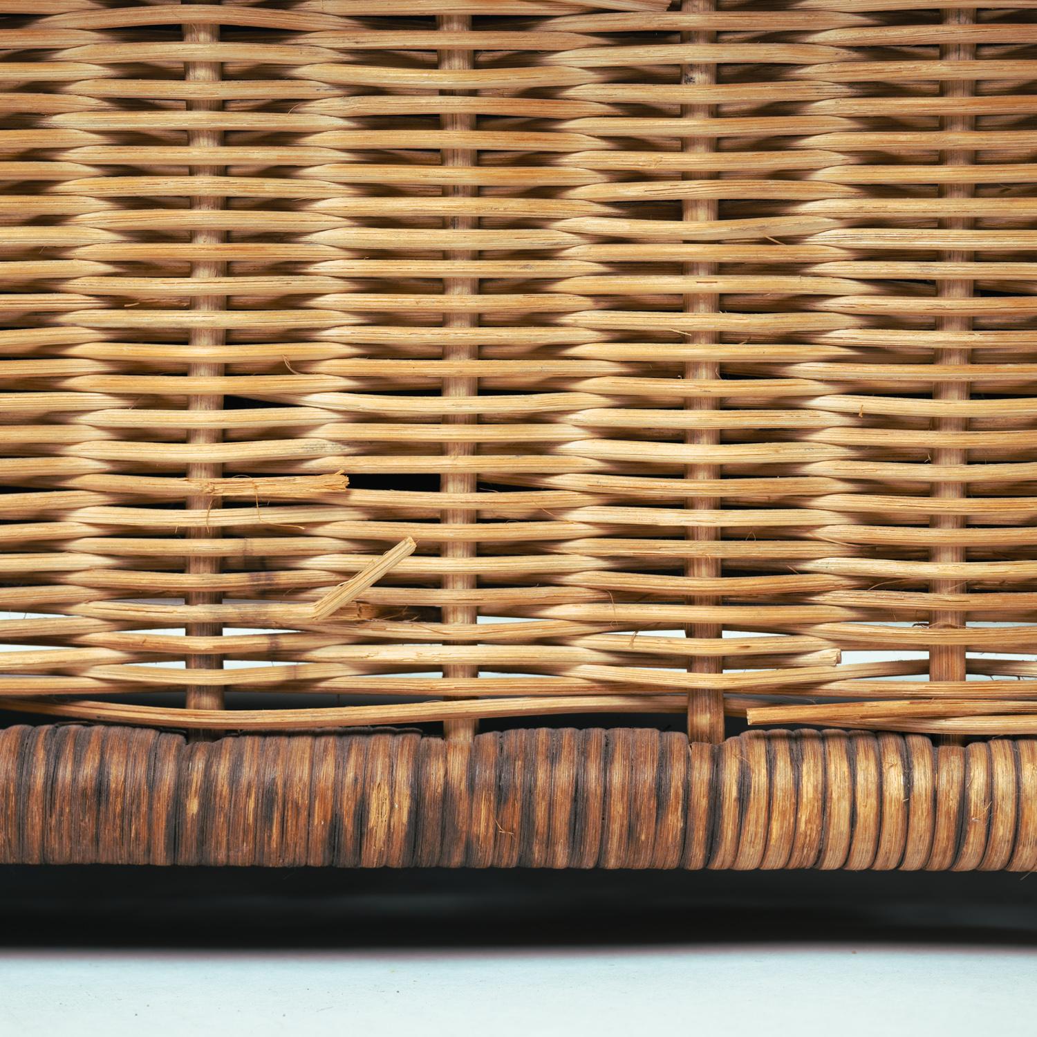 Sofa à haut dossier en rotin The Rock de Gerard van den Berg, 1970 en vente 3
