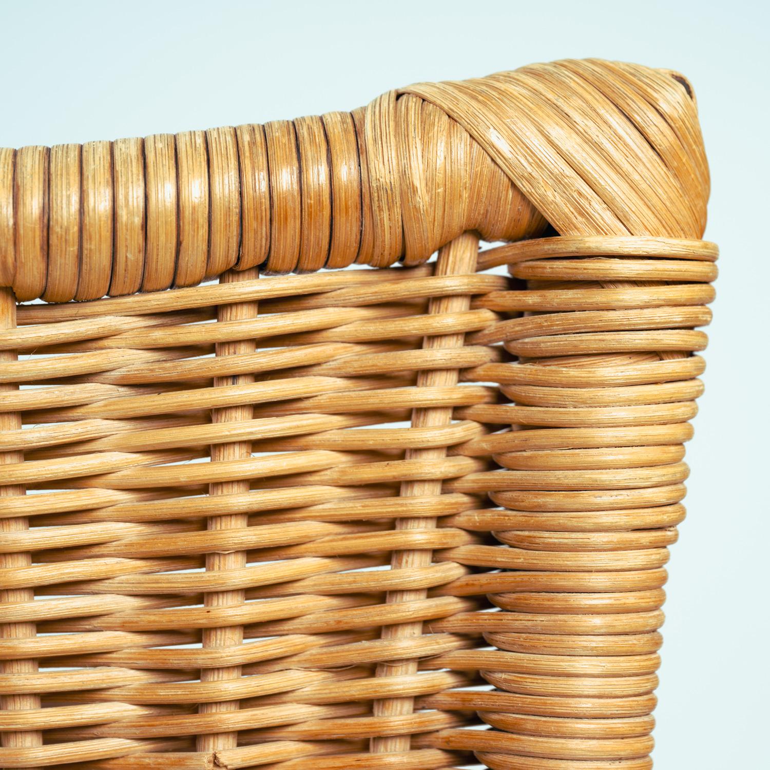 Fin du 20e siècle Sofa à haut dossier en rotin The Rock de Gerard van den Berg, 1970 en vente