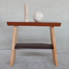 Dutch Three Wood Mid-Century Low Console/Side Table