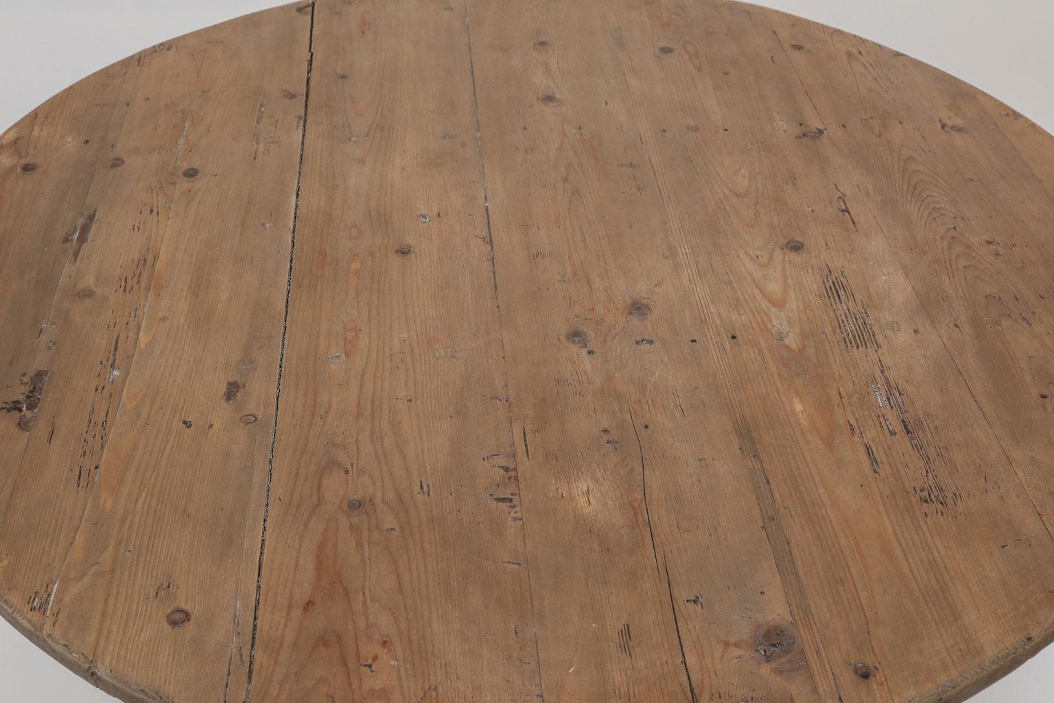 Folk Art Dutch Bleached Oak Tilt-Top Table