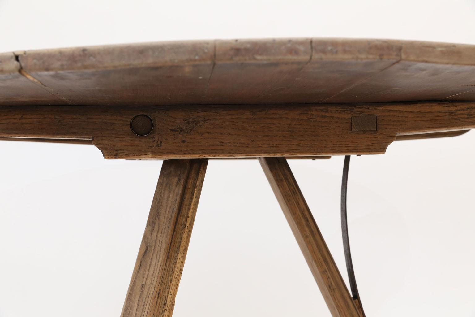 19th Century Dutch Bleached Oak Tilt-Top Table