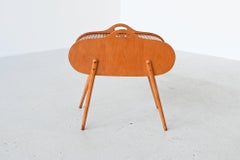 Dutch Top Roll Tambour Sewing Box Beech, the Netherlands, 1950