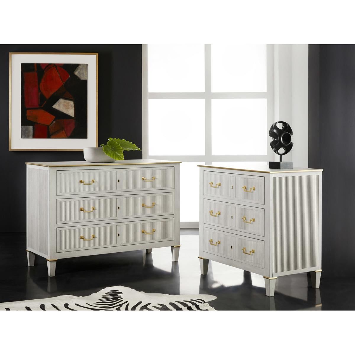 Contemporary Dutch Transitional Painted Commode For Sale