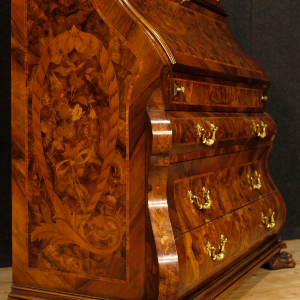 Dutch Trumeau in Inlaid Wood with Floral Decorations from 20th Century 4