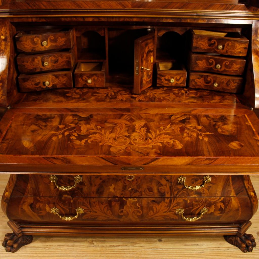Dutch Trumeau in Inlaid Wood with Floral Decorations from 20th Century 2