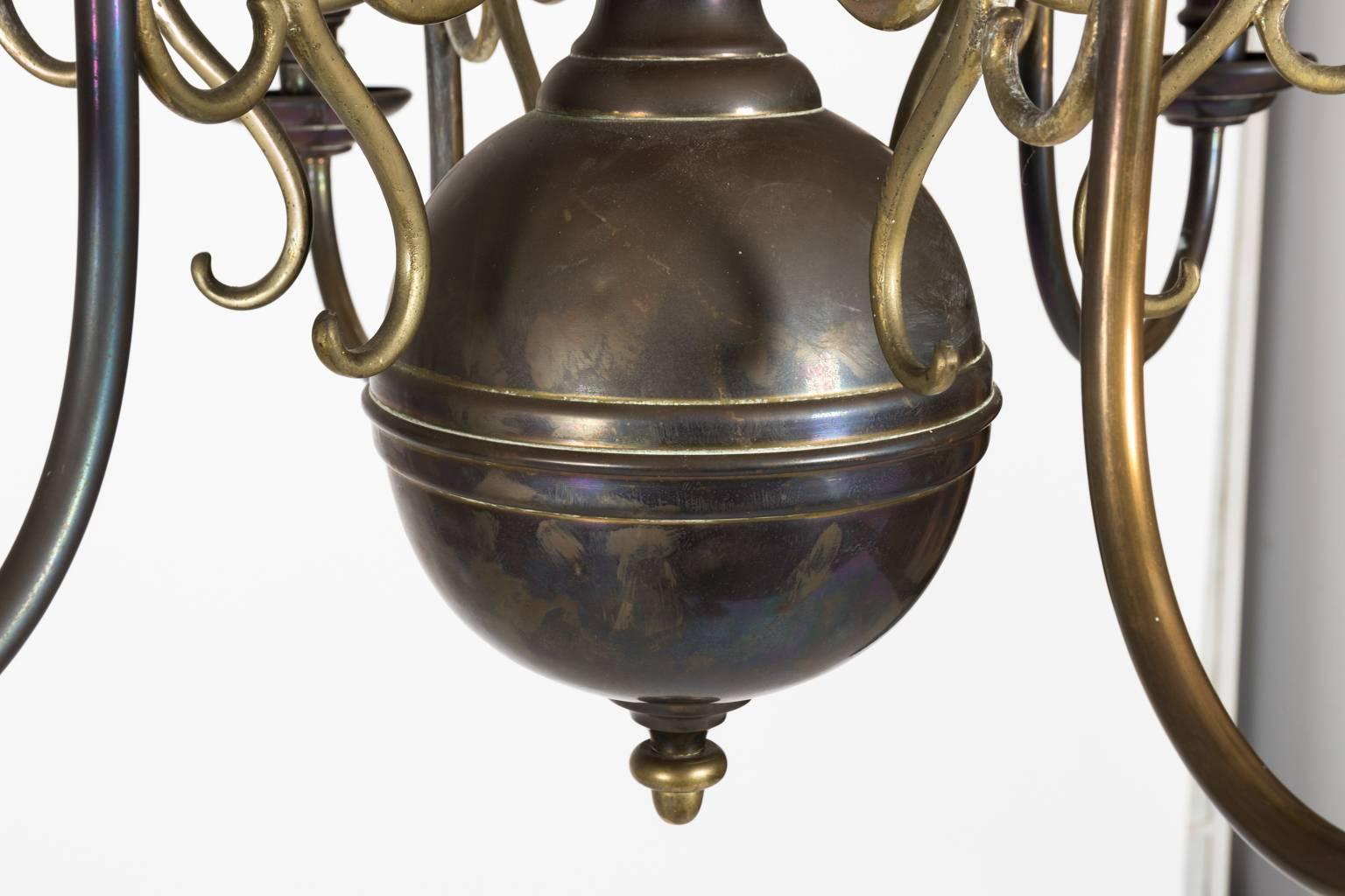 19th Century Dutch Twelve-Light Chandelier