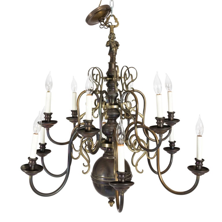 Dark Bronze Dutch Chandelier at 1stdibs