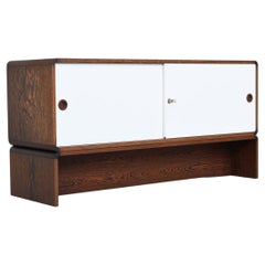 Dutch unusual sideboard in wenge and white The Netherlands 1970