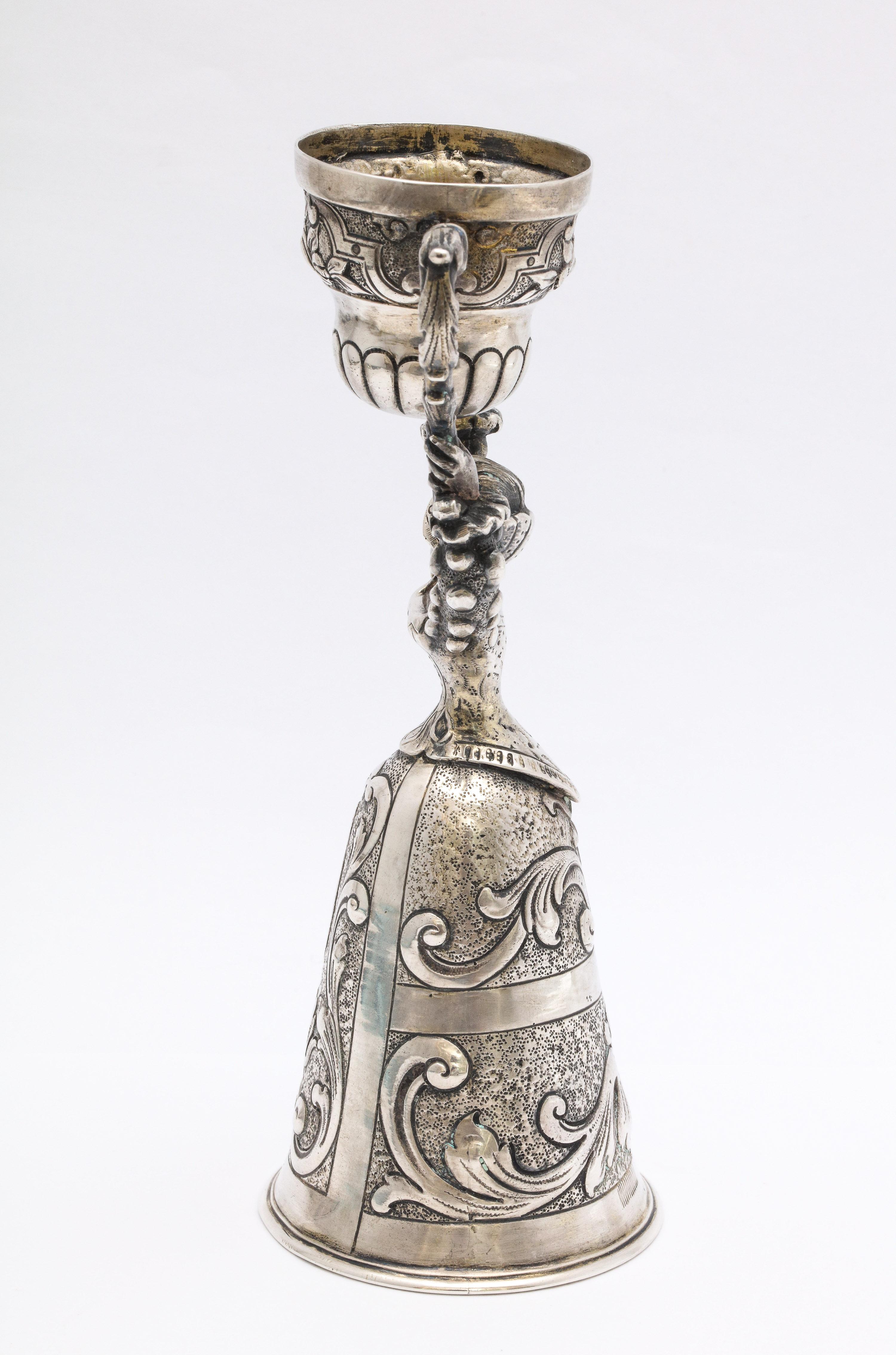Dutch Victorian Period Continental Silver '.800' Wager/Marriage Cup In Good Condition In New York, NY
