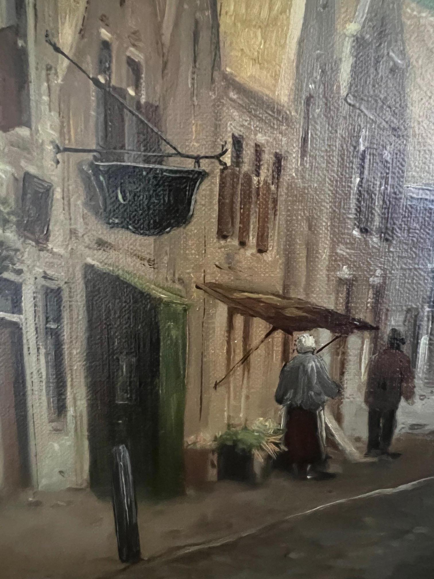 Dutch Village Street Scene by Jan van Rijsewijk For Sale 2