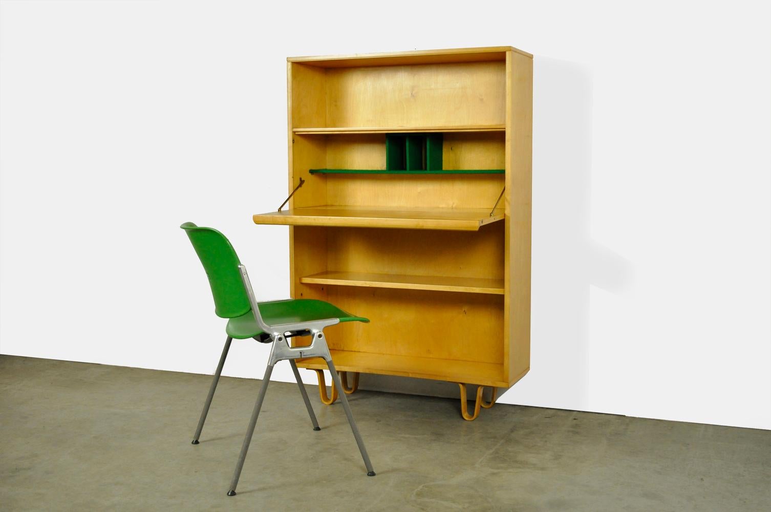 Dutch vintage birch series secretaire BB04 by Cees Braakman for UMS Pastoe, 1950 For Sale 3
